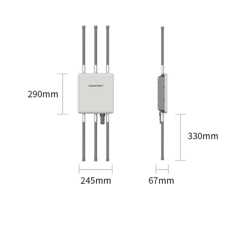 COMFAST CF-WA860 750Mbps 2.4G & 5G Wireless AP With 6dbi Fiberglass Antenna(UK Plug) - Broadband Amplifiers by COMFAST | Online Shopping UK | buy2fix