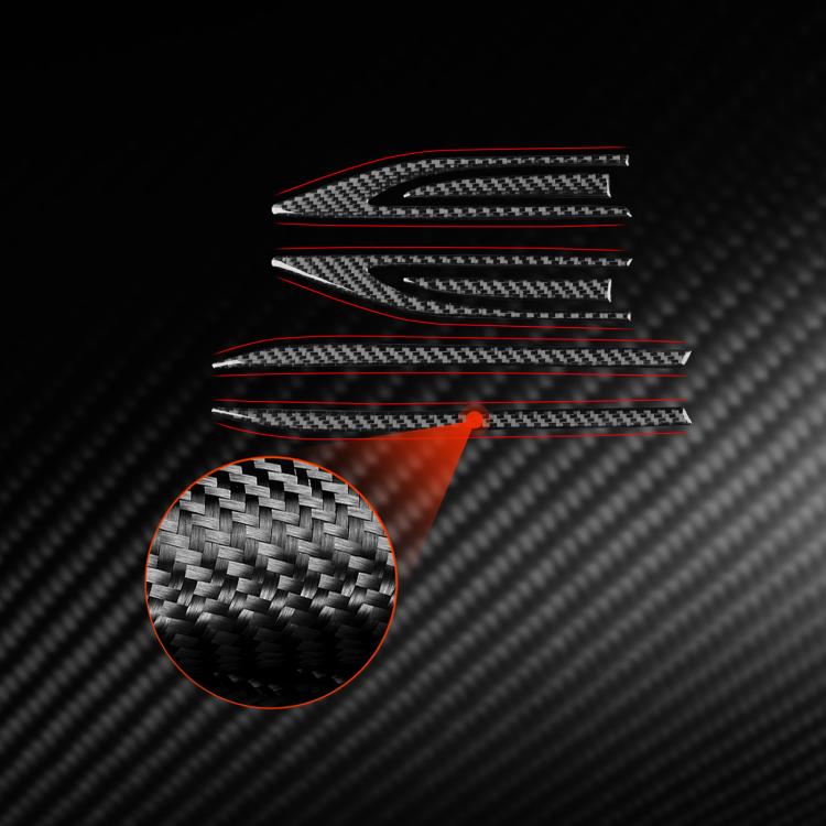 For Volkswagen Sagitar 2019-2023 6pcs /Set Left-hand Drive Fender Sticker(Red) - Car Interior Mouldings by buy2fix | Online Shopping UK | buy2fix