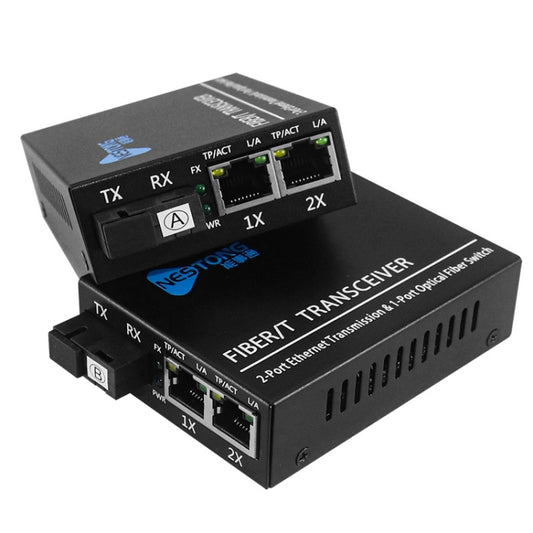 NESTONG 100M Single-Mode Fiber Optic Transceiver POE Photoelectric Converter,CN Plug by NESTONG