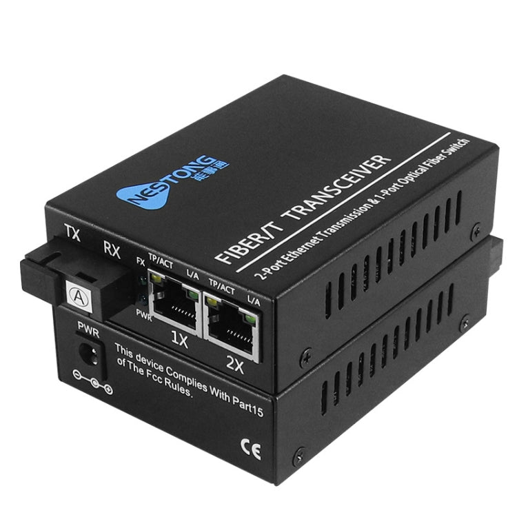 NESTONG  Gigabit Single-mode Fiber Optic Transceiver POE Photoelectric Converter,CN Plug - Fiber Receiver by NESTONG | Online Shopping UK | buy2fix