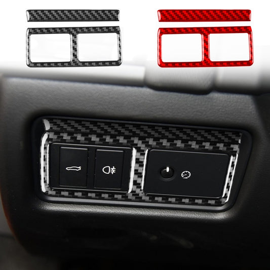 For Jaguar F-TYPE 2013+ Left And Right Drive Universal Headlight Switch Decorative Sticker(Red) by buy2fix