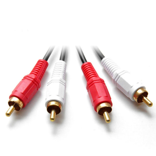 5m Double Lotus Audio Cable RCA Two-To-Two Power Amplifier Audio Cable by buy2fix