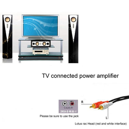 5m Double Lotus Audio Cable RCA Two-To-Two Power Amplifier Audio Cable - RCA Cable by buy2fix | Online Shopping UK | buy2fix