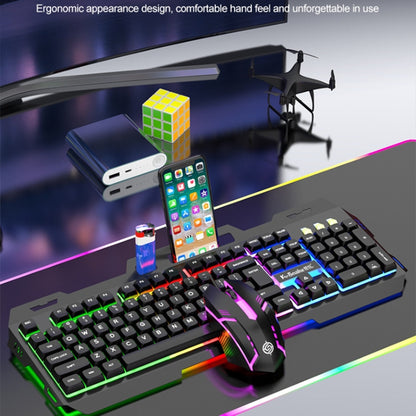 K-Snake Mechanical Feel Keyboard Mouse Kit USB Wired 104 Keycaps Computer Keyboard, Style: Keyboard+Mouse (White) - Wired Keyboard by K-Snake | Online Shopping UK | buy2fix