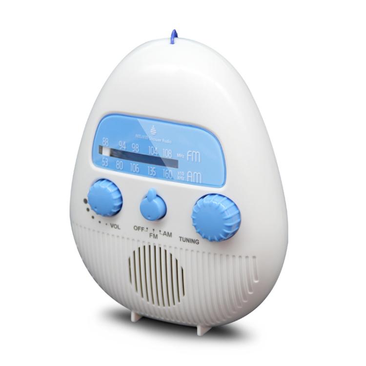 Portable Waterproof FM Radio With Hanging Rope For Bathroom(White) - Radio Player by buy2fix | Online Shopping UK | buy2fix