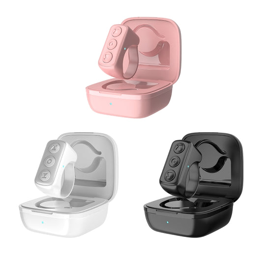 Mobile Phone Bluetooth Fingertip Remote Control Ring With Charging Compartment(Cherry Pink) - Phone Remote Control by buy2fix | Online Shopping UK | buy2fix