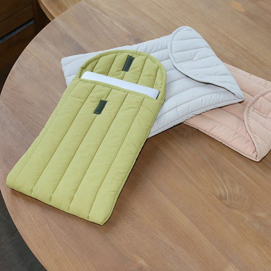 12.9-13.3 inch Flat Cotton Embroidery Inner Bag Lightweight Space Cotton Protective Case(Orange Pink) by buy2fix