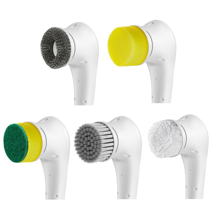 5-in-1 Replace Brush Head Electric Handheld Scrubber Heads Home Washing Tools by buy2fix
