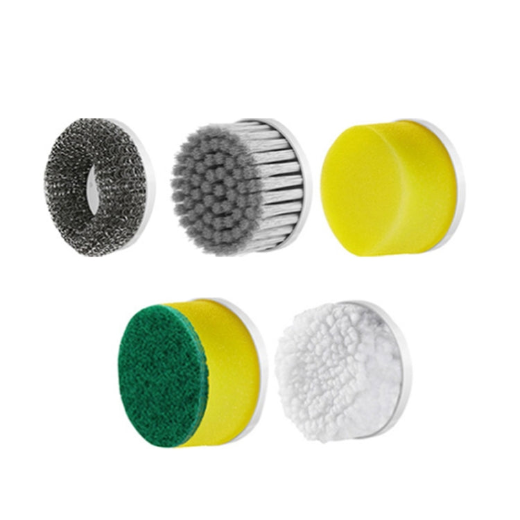 5-in-1 Replace Brush Head Electric Handheld Scrubber Heads Home Washing Tools by buy2fix