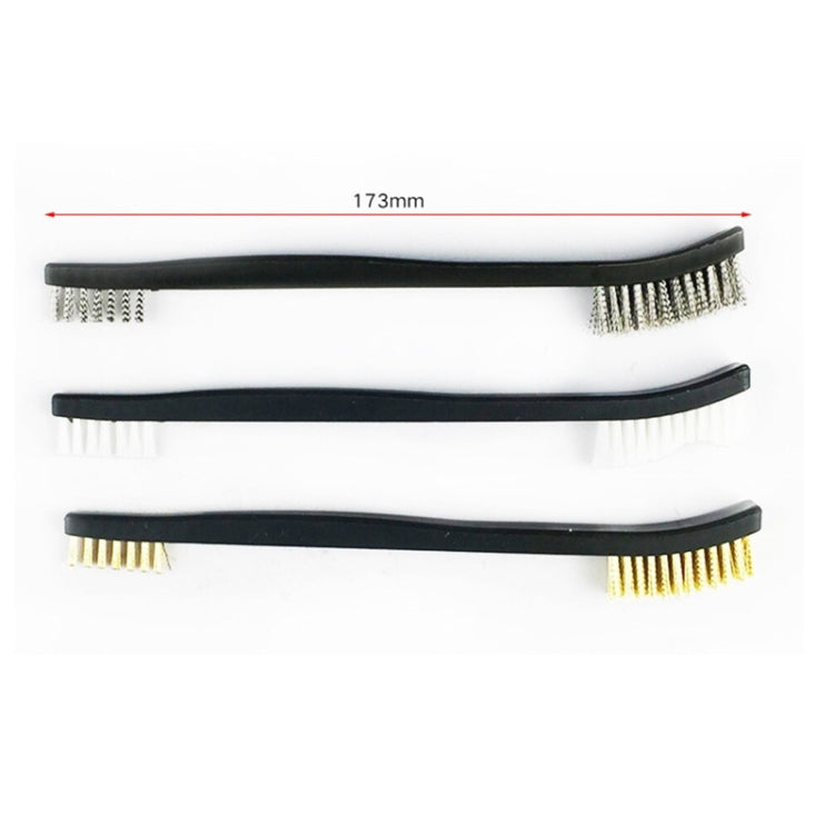 Double-end Steel Wire Pipe Brush Scratch Brush for Detailing Cleaning Welding Slag and Rust - Sponges, Cloths & Brushes by buy2fix | Online Shopping UK | buy2fix