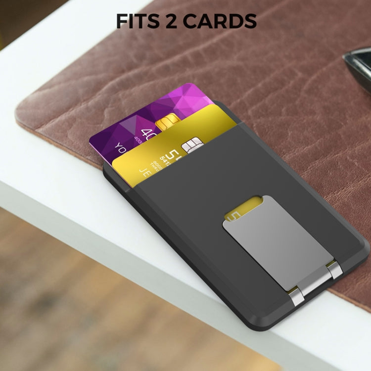 For IPhone 15 AhaStyle PT133-H Phone Magnetic Card Holder Stand Organizer Card Case(Green) - Adhesive Card Holders by AhaStyle | Online Shopping UK | buy2fix