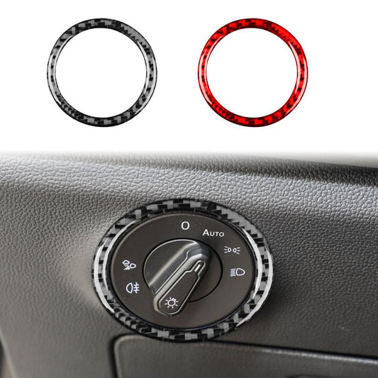 For Volkswagen Sagitar 2019-2023 Left-hand Drive Headlight Switch Decorative Sticker(Red) - Car Interior Mouldings by buy2fix | Online Shopping UK | buy2fix
