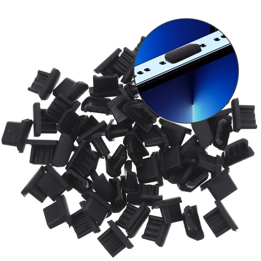 Micro USB Universal Cell Phone Dust Plug Power Silicone Charging Port Plug(Black) by buy2fix