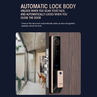 LOCSTAR T100A  3D Face Recognition Fingerprint Code Card Digital Door Lock(Space Gray) - Door Lock by LOCSTAR | Online Shopping UK | buy2fix