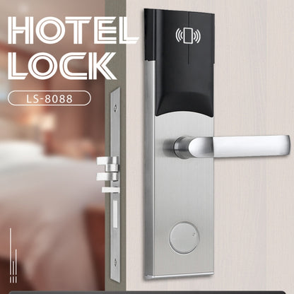 LOCSTAR  8088 RFID Card +Mechnical Key Unlock Hotel Door Lock(Matt Black) - Door Lock by LOCSTAR | Online Shopping UK | buy2fix