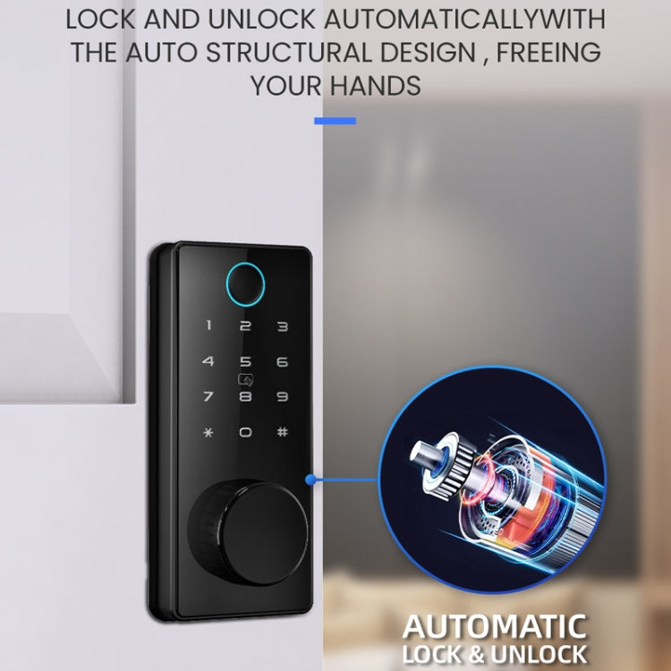 C87 Automatic Fingerprint Lock Entry Door Password Smart Lock(Black) by buy2fix