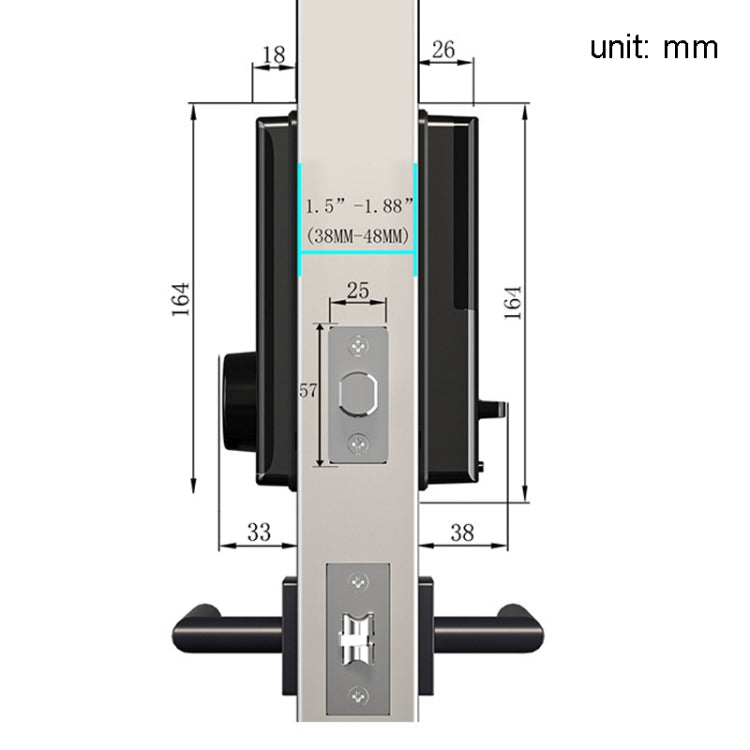 C87 Automatic Fingerprint Lock Entry Door Password Smart Lock(Black) by buy2fix