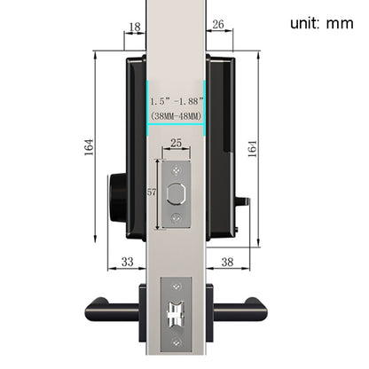 C87 Automatic Fingerprint Lock Entry Door Password Smart Lock(Black) by buy2fix
