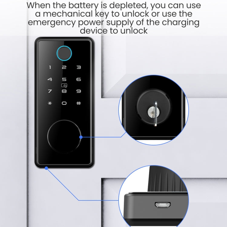 C87 Automatic Fingerprint Lock Entry Door Password Smart Lock(Black) by buy2fix