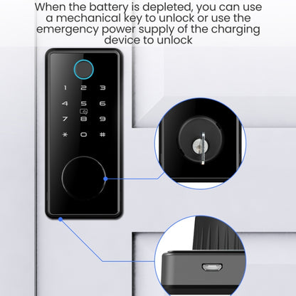 C87 Automatic Fingerprint Lock Entry Door Password Smart Lock(Black) by buy2fix