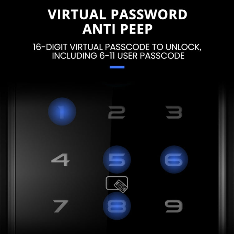 C87 Automatic Fingerprint Lock Entry Door Password Smart Lock(Black) by buy2fix