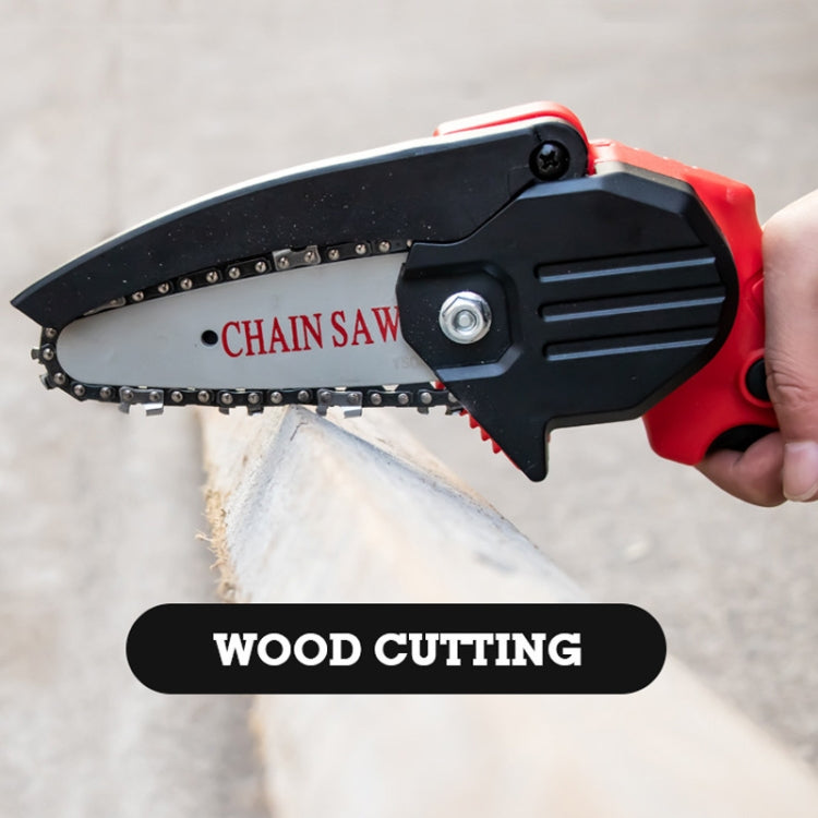 HILDA Rechargeable Cordless Mini Electrical Chain Saw Logging Tools Plastic Package, Model: US Plug With 1 Battery Black by HILDA