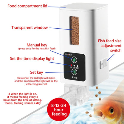 XINMA F-01 400ml Fish Tank Automatic Feeding Device Aquarium Intelligente Timing High-capacity Fish Feeder - Feeders by XINMA | Online Shopping UK | buy2fix