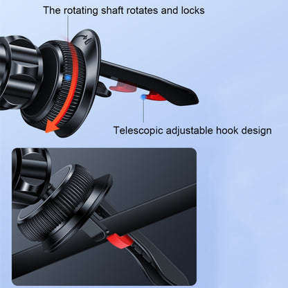 720 Degree Rotating Air Outlet Car Phone Holder Universal Magnetic Navigation Bracket(Gun-color) - Universal Car Holders by buy2fix | Online Shopping UK | buy2fix