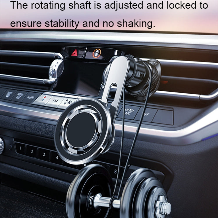 720 Degree Rotating Air Outlet Car Phone Holder Universal Magnetic Navigation Bracket(Gun-color) - Universal Car Holders by buy2fix | Online Shopping UK | buy2fix