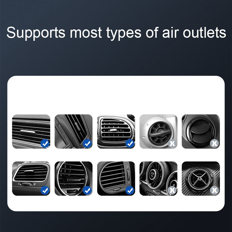 720 Degree Rotating Air Outlet Car Phone Holder Universal Magnetic Navigation Bracket(Gun-color) - Universal Car Holders by buy2fix | Online Shopping UK | buy2fix