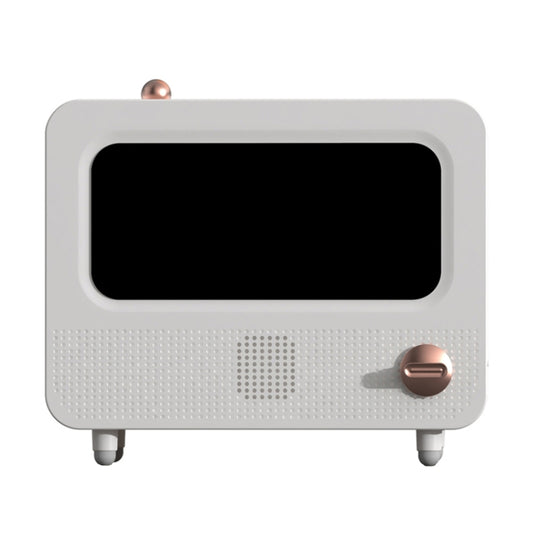 USB White Noise Simulation Flame Fire Furnace Aromatherapy Machine Indoor Large Spray Measurement Humidifier(White)