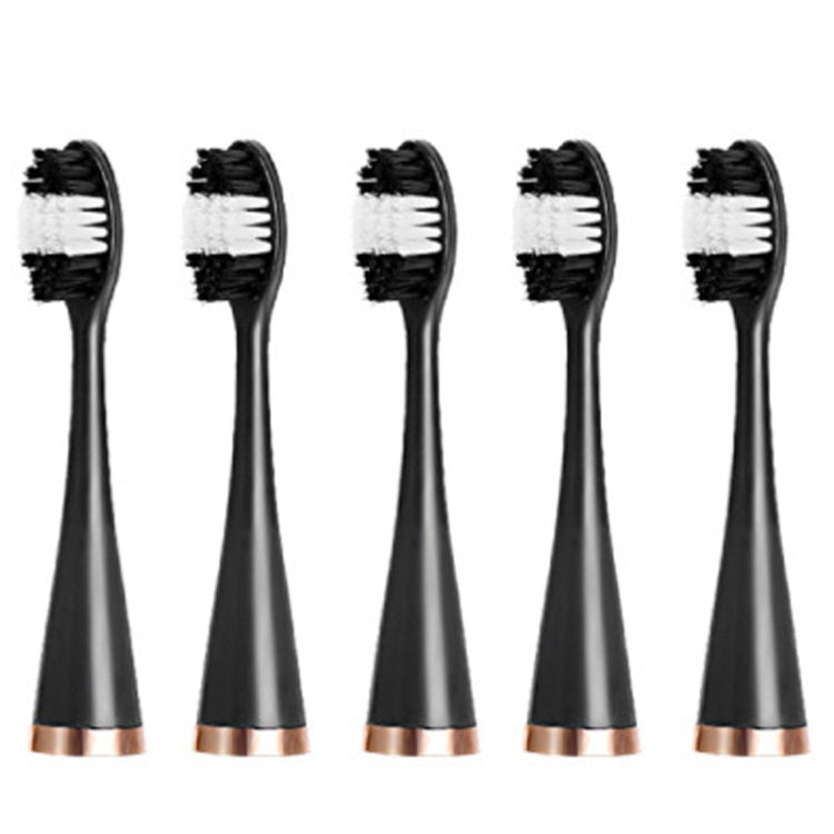 Electric Dental Scaler Accessories Replacement Head, Color: 5pcs Toothbrush Head Black - Replacement Brush Heads by buy2fix | Online Shopping UK | buy2fix