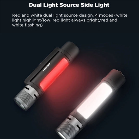 Nextool 6-In-1 Outdoor Emergency Flashlight Zoomable Alarm Camping Work Light(Black) by Nextool