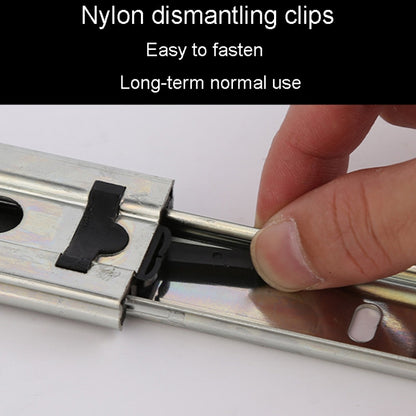 1 Pair 4 inch 10cm Thickened Three Sections Ball Slide Mute Drawer Track Rail by buy2fix