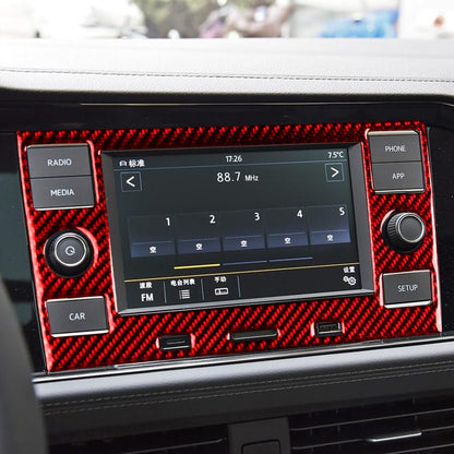 For Volkswagen Sagitar 2019-2023 Left-hand Drive Multimedia Panel Sticker(Red) - Car Interior Mouldings by buy2fix | Online Shopping UK | buy2fix