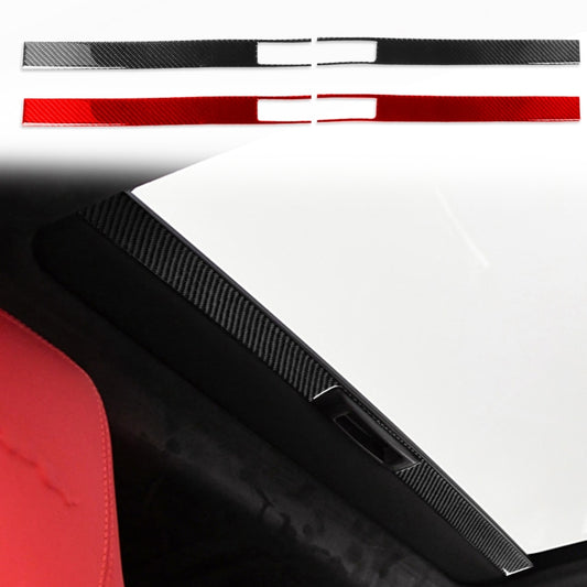 For Jaguar F-TYPE 2013+ Universal Sunroof Handle Sticker For Left And Right Drive(Red) by buy2fix