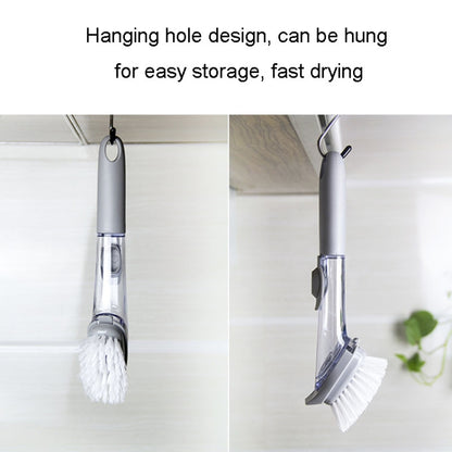 Kitchen Long Handle Automatic Liquid Filling Non-Stick Pan Scrubber Brush Cleaning Brush, Style: Brush - Cleaning Tools by buy2fix | Online Shopping UK | buy2fix