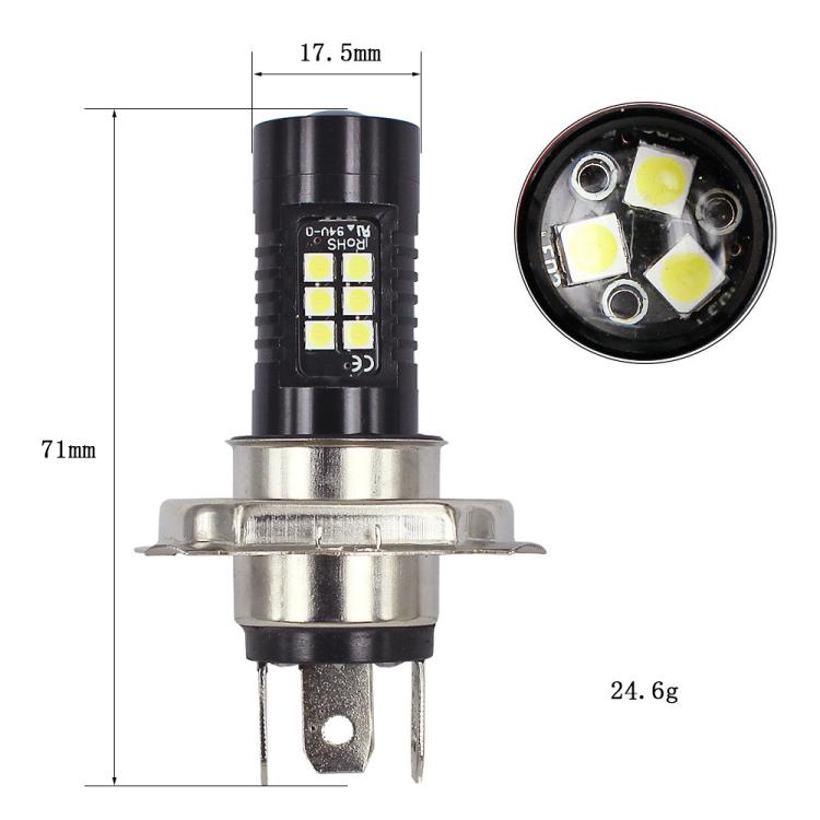 1pair Automotive High-power LED White Light Fog Lamp(H4) - Fog / Driving Lights by buy2fix | Online Shopping UK | buy2fix