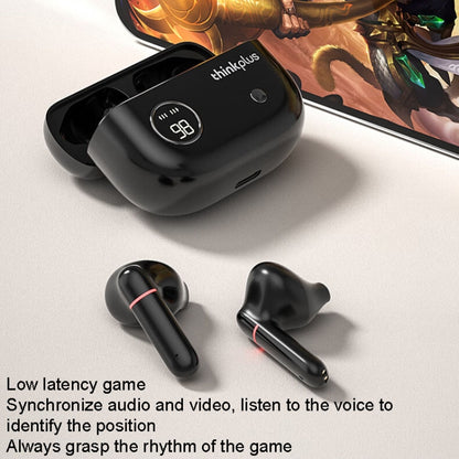 Lenovo Thinkplus XT86 Semi-In-Ear Wireless Bluetooth Earphones With Digital Display Charging Compartment(Black) - Bluetooth Earphone by Lenovo | Online Shopping UK | buy2fix