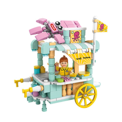 LELE BROTHER Children Assembling Mini City Street Scene Building Blocks, Style: 8613-2 Octopus Dumpling Car - Building Blocks by LELE BROTHER | Online Shopping UK | buy2fix