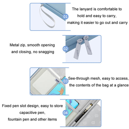 BUBM For IPad PU Leather Tablet PC Case With Carrying Strap, Size: 10.9 inches(Black) by BUBM