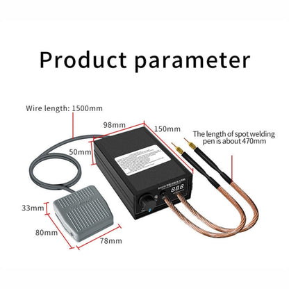 8000W High Power 18650 Battery Handheld Spot Welding Machine, Style: Footswitch Version EU Plug - Others by buy2fix | Online Shopping UK | buy2fix