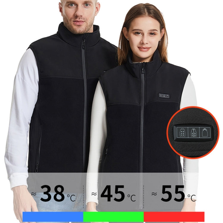 Heated Vest USB Charging Smart Heating Clothing 13 Zones Heating 3 Switch Control, Size: XL/2XL/3XL(Black) - Loose Coat by buy2fix | Online Shopping UK | buy2fix