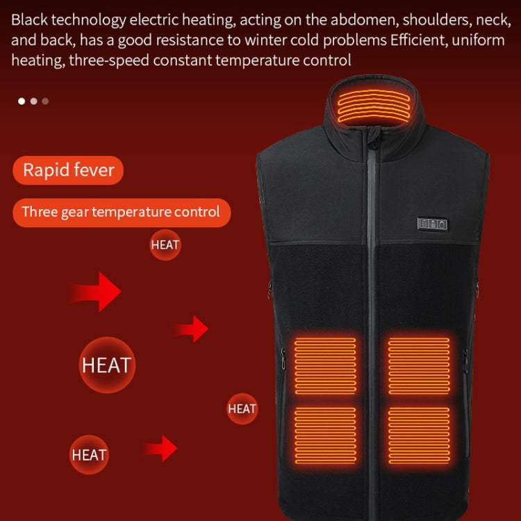 Heated Vest USB Charging Smart Heating Clothing 13 Zones Heating 3 Switch Control, Size: XL/2XL/3XL(Black) - Loose Coat by buy2fix | Online Shopping UK | buy2fix