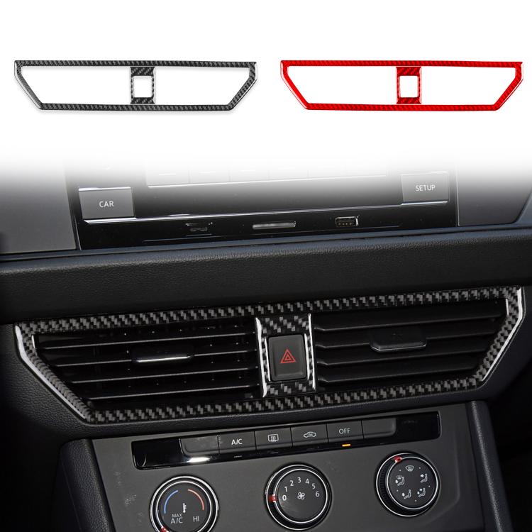 For Volkswagen Sagitar 2019-2023 2pcs /Set A Model Left-hand Drive Central Control Air Outlet Sticker(Black) - Car Interior Mouldings by buy2fix | Online Shopping UK | buy2fix