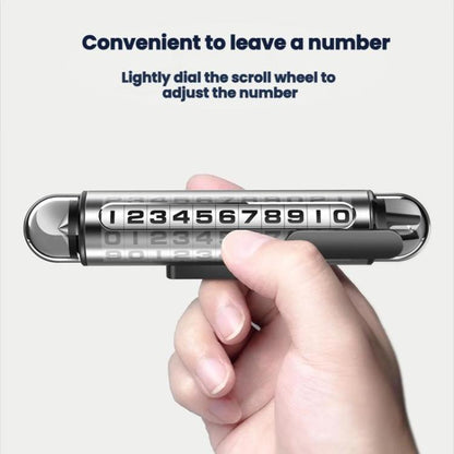 Hidden Roller Temporary Number Parking Sign Metal Safety Hammer(Black) - Parking Card by buy2fix | Online Shopping UK | buy2fix