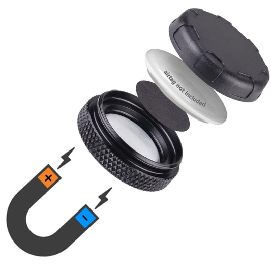 For AirTag Tracker Magnetic Protective Cover Anti-lost Hidden Shell Case(Black) - Other by buy2fix | Online Shopping UK | buy2fix