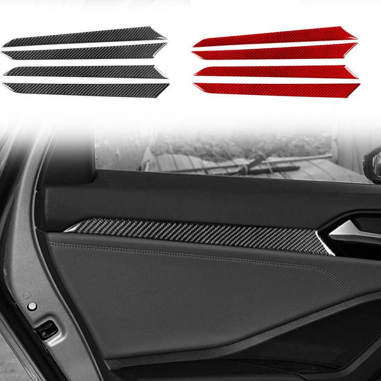 For Volkswagen Sagitar 2019-2023 4pcs /Set Left-hand Drive Door Panel Sticker(Red) - Car Interior Mouldings by buy2fix | Online Shopping UK | buy2fix
