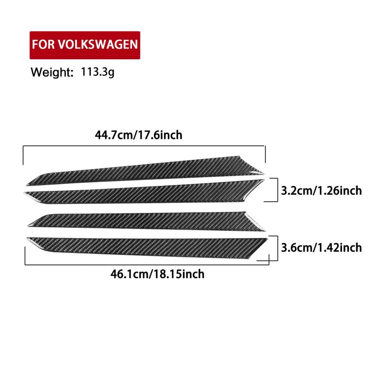 For Volkswagen Sagitar 2019-2023 4pcs /Set Left-hand Drive Door Panel Sticker(Red) - Car Interior Mouldings by buy2fix | Online Shopping UK | buy2fix