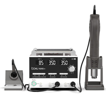 Baku BA-909D+ 750W 3 in 1 Hot Air Soldering Station Screen Remover for Mobile Phone EU Plug 220V - Soldering Iron Set by Baku | Online Shopping UK | buy2fix